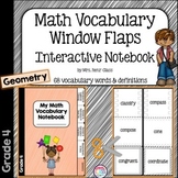 Geometry Math Vocabulary Grade 4 Interactive Notebook Definitions