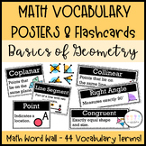 Geometry Math Word Wall Vocabulary Posters and Flash Cards