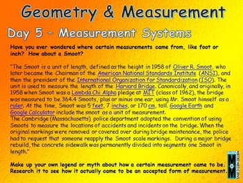 Preview of Geometry & Measurement Daily Math Slides