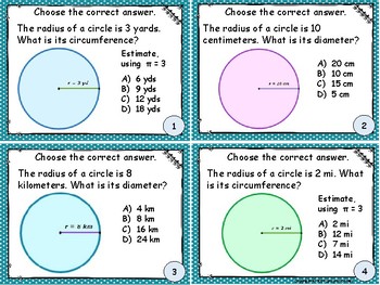 Geometry & Measurement - Diameter, Radius, & Circumference of Circles