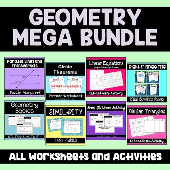 Preview of Geometry Complete Activities Bundle