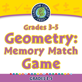 Preview of Geometry: Memory Match Game - NOTEBOOK Gr. 3-5