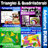 Geometry Middle School Math BUNDLE Triangles Quadrilateral