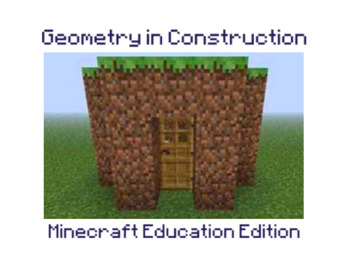 Preview of Geometry in Construction Minecraft Education - House Building Project