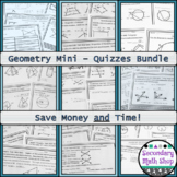 Geometry Mini-Quizzes Money Saving BUNDLE!