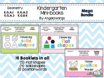 Preview of Geometry Mini Readers - MEGA BUNDLE – Flat Shapes, Solid Shapes, Position Words