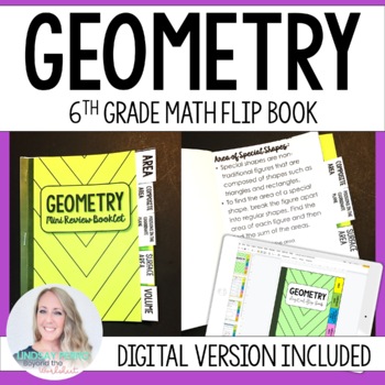 Preview of Geometry Mini Tabbed Flip Book for 6th Grade Math