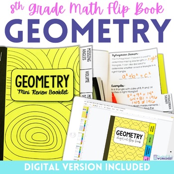 Preview of Geometry Mini Tabbed Flip Book for 8th Grade Math