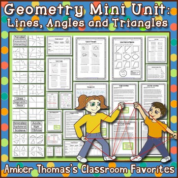 Preview of Geometry Unit: Lines, Angles, and Triangles