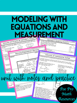 Preview of Modeling With Equations and Measurement Unit