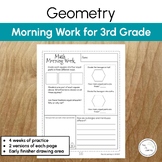 Geometry Morning Work for 3rd Grade