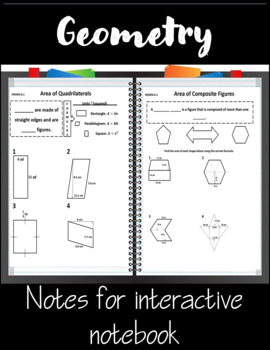 Preview of Geometry Notes Interactive Notebook