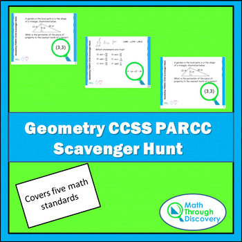 Preview of Geometry PARCC CCSS Scavenger Hunt