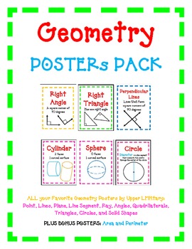 Preview of Geometry POSTERS Bundle - Just Posters! 35 Posters|Distance Learning
