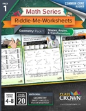 Geometry Worksheets Pack 1 - Shapes, Angles, and Transform