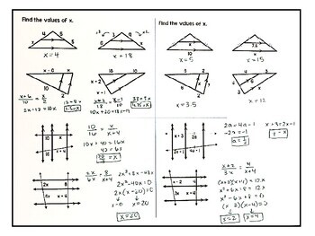 Geometry Parallel Lines And Proportional Parts Foldable Iteachalgebra