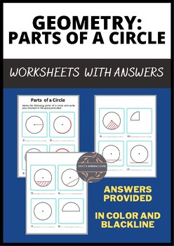 Preview of Geometry: Parts of A Circle Worksheet