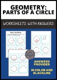 Geometry: Parts of A Circle Worksheet