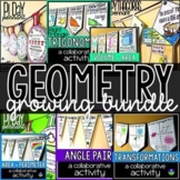 Geometry Math Pennant Activities Bundle