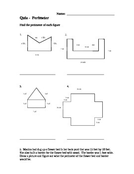 Perimeter Quiz by TeamPanther | TPT