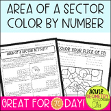 Geometry Pi Day Activity - Area of a Sector Color by Numbe