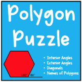 Geometry Polygon Puzzle (Interior Angles, Exterior Angles,