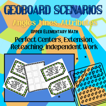 Preview of Geometry Polygons, Attributes, Shapes, Angles, Polygon Geoboard Task Cards
