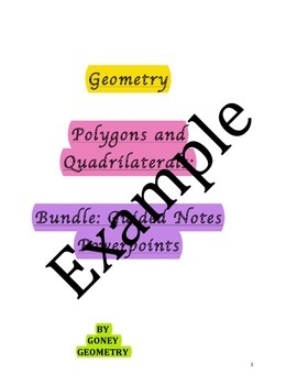 Preview of Geometry Polygons and Quadrilaterals: Guided Notes and Powerpoint
