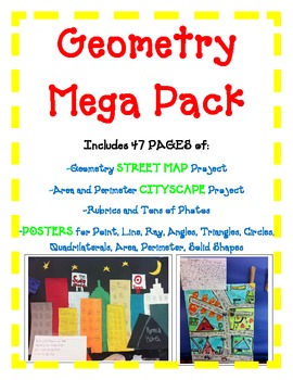 Preview of Geometry Posters & ART Activity|FUN MEGA BUNDLE {2 Projects and 34 Posters}