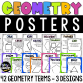 Geometry Posters Shapes Vocabulary for Upper Elementary Geometry