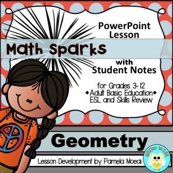 Preview of Math Sparks: Geometry PowerPoint and Student Notes Newly Revised!