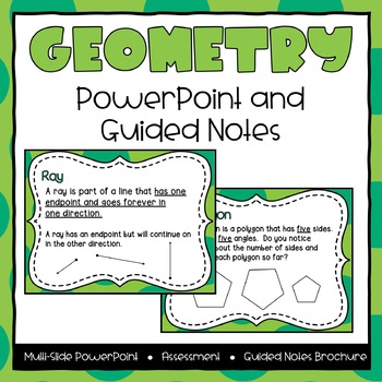 Preview of Geometry Powerpoint & Guided Notes - Third Grade