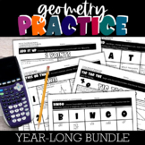 Geometry Practice / Homework Choice Boards BUNDLE