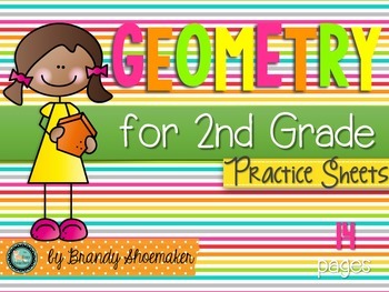 Preview of Geometry Practice Sheets: Shapes, Partitioning Shapes, and Equal Shares
