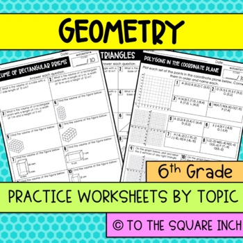 Preview of Geometry Practice Worksheets