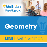 Geometry | Pre Algebra Unit with Videos | Good for Distanc