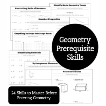 Preview of Geometry Prep Skills - Readiness Bundle