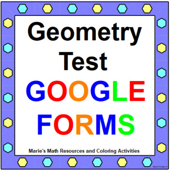 Preview of GEOMETRY TEST: GOOGLE FORMS DISTANCE LEARNING (40 PROBLEMS) 43 WARMUPS