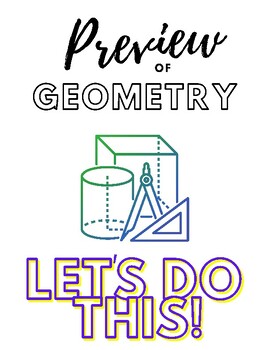 Preview of Geometry Preview Packet (33 pages)