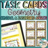 Circle Task Cards Central and Inscribed Angles for Print a
