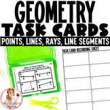 Geometry Printable Task Cards | Lines, Line Segments, Poin