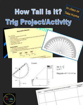 Preview of Geometry Trig Project_ How Tall is It? (w/ Writing Component)