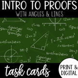 Geometry Proof Practice Task Cards PRINT & DIGITAL
