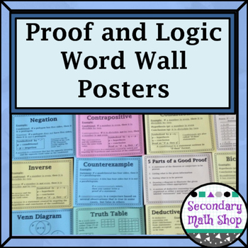Preview of Proof - Logic - Geometry Proof and Logic Word Wall Posters