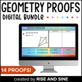 High School Geometry Two Column Proofs Digital Bundle | Dr
