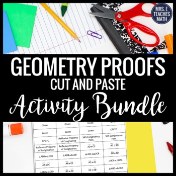 Preview of Geometry Proofs Activities: Cut and Paste Bundle