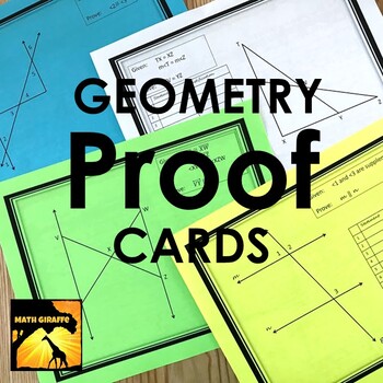 Preview of Geometry Proofs Task Cards