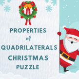 Geometry Properties of Quadrilaterals Christmas Puzzle Riddle