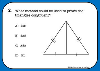 Geometry Proving Triangles Congruent Google Forms Distance Learning