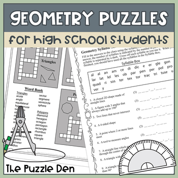 Preview of Geometry Puzzles for High School Students